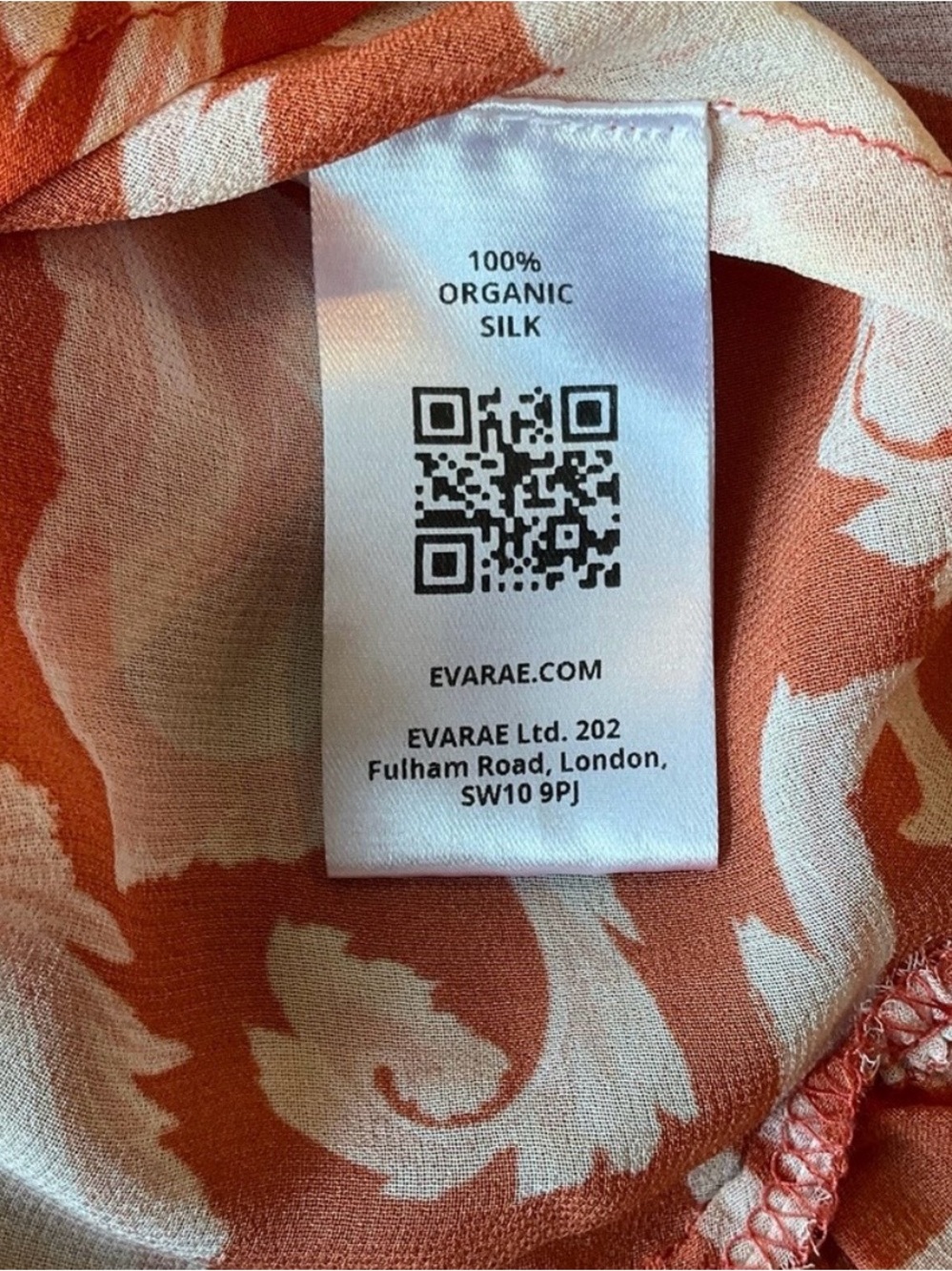 Strapless Orange & White High-Low Maxi Dress with Smocked Top - Picture 7 of 10